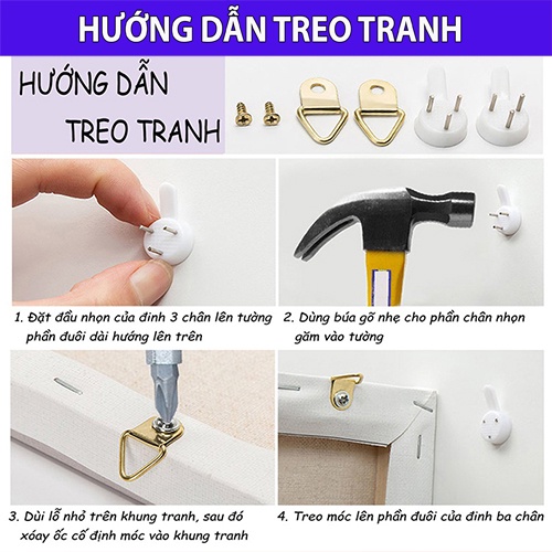 Tranh slogan tạo động lực canvas trang trí văn phòng nhiều mẫu hot nhất treo bằng đinh ba chân chuyên dụng tặng kèm