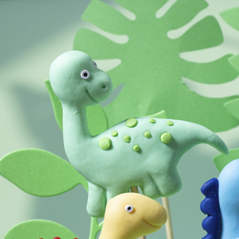 Phụ Kiện Trang Trí Bánh Sinh Nhật Hình Khủng Long Dễ Thương