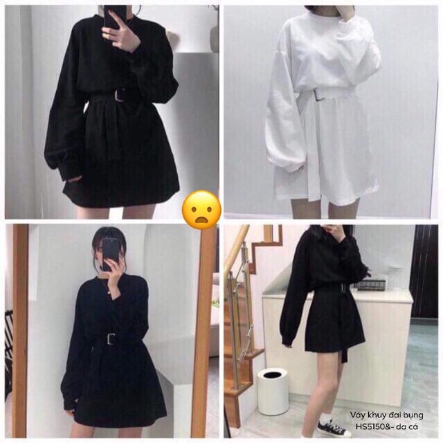 Váy khuy đai bụng -HS/C