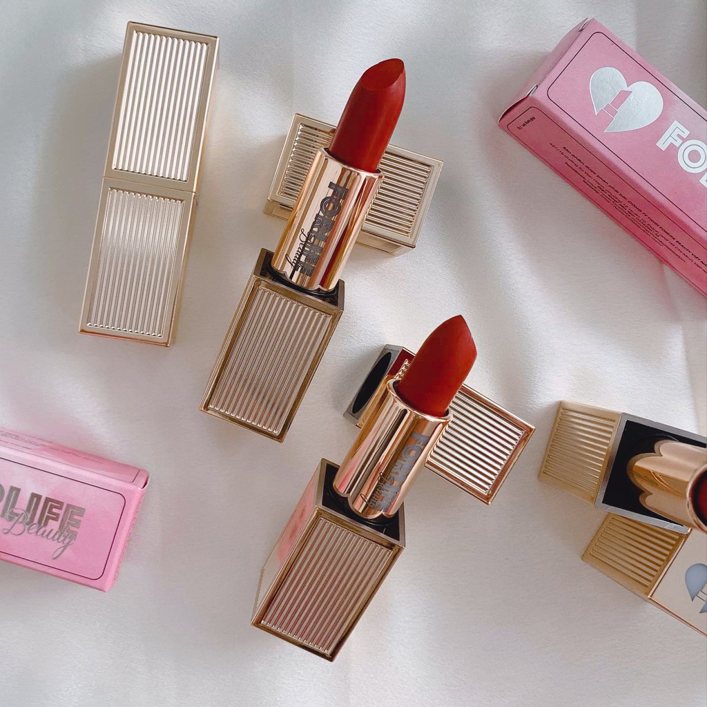 Son lì dưỡng môi ẩm Đỏ Nâu Đất Trendy Forlife Beauty Bộ sưu tập Damask Lipsticks