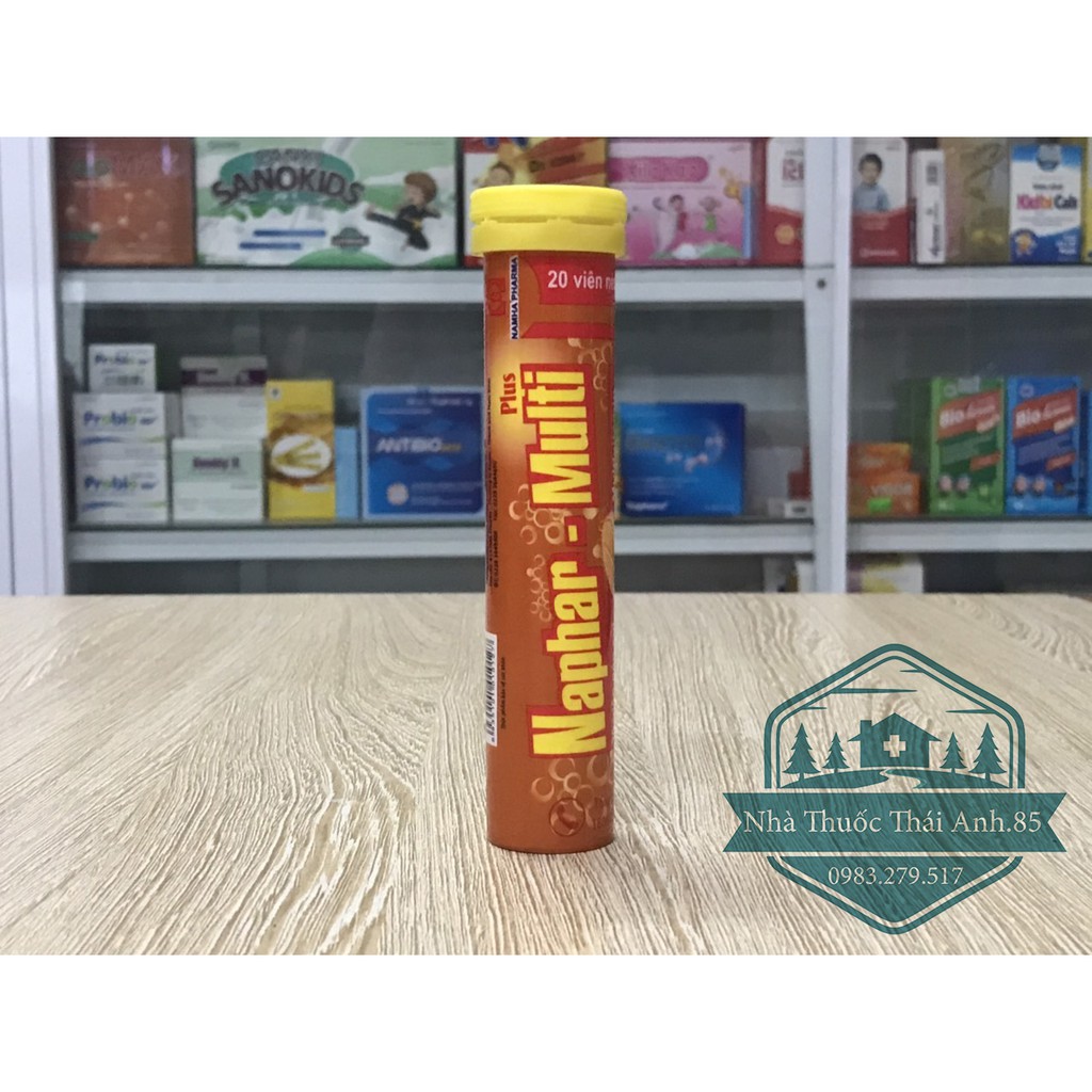Naphar-Multi Plus Bổ Sung Vitamin Tăng Cường Đề Kháng Nâng Cao Sức Khỏe Tuýp 20 Viên Nén Sủi | Thế Giới Skin Care