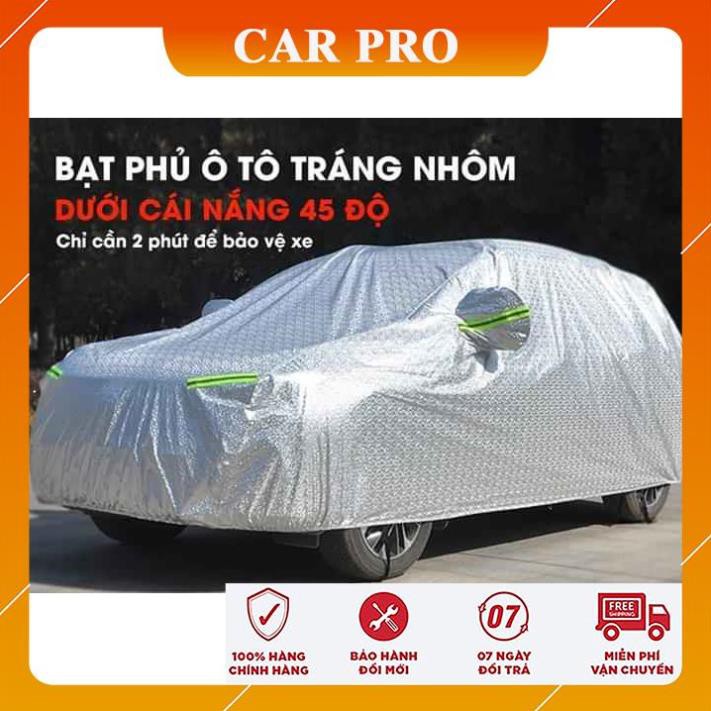 Bạt phủ ô tô, xe hơi, 3 lớp tráng nhôm cách nhiệt, chống nắng, chống xước