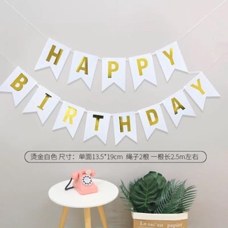 Cờ đuôi cá HAPPY BIRTHDAY (sỉ 100b - 9k)