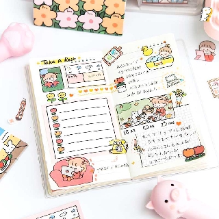 [Hàng có sẵn] Giấy note Cô bé và thỏ trắng