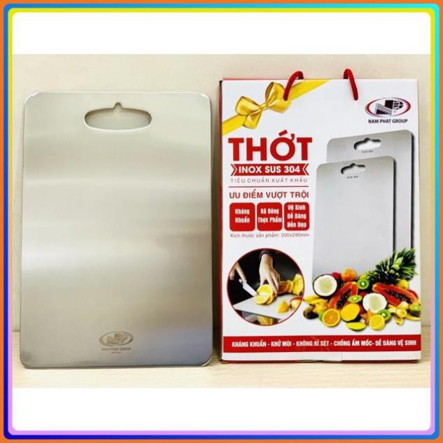 THỚT INOX304 Kháng khuẩn, rã đông nhanh, cường lực, chống ẩm mốc, chống rỉ sét - Dày 0.3cm