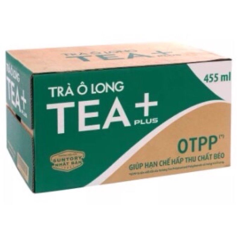 Thùng 24 Chai Trà Ô Long Tea Plus (455ml/Chai)