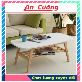 BÀN SOFA GỖ HÌNH CHỮ NHẬT 2 TẦNG💖𝑭𝑹𝑬𝑬𝑺𝑯𝑰𝑷💖Bàn trà sofa thông minh gấp gọn phòng khách