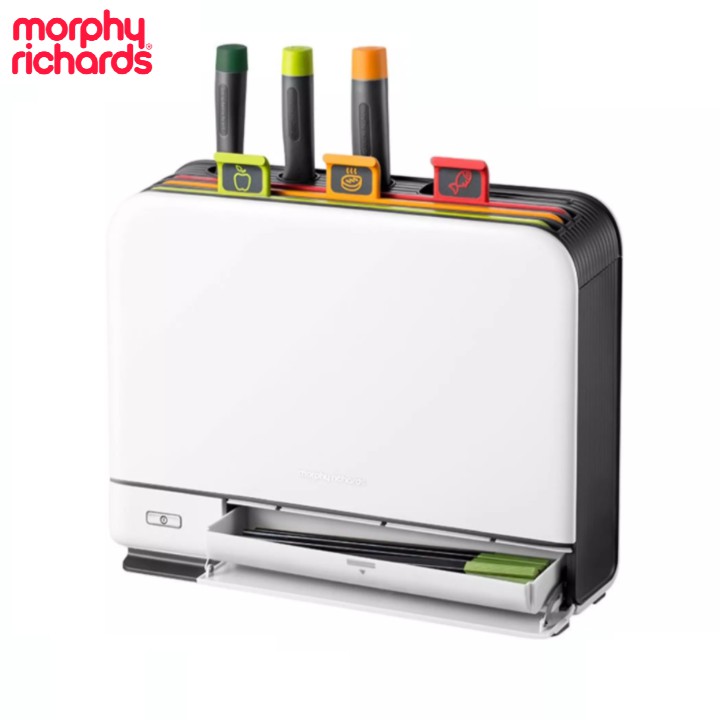 Bộ dao và thớt khử kháng khuẩn UV, sấy khô 70ºC. Thương hiệu Morphy Richards - MR1001 (Bảo hành: Chính Hãng 1 NĂM)