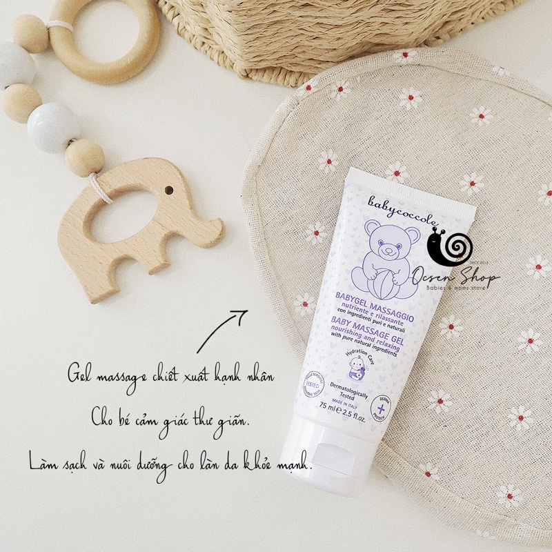 Gel massage cho bé từ sơ sinh Babycoccole 0M+ chiết xuất hạnh nhân 75ml