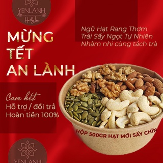 Mix Hạt Dinh Dưỡng Sấy Nguyên Vị Hộp 500gr Yenlanhnatural