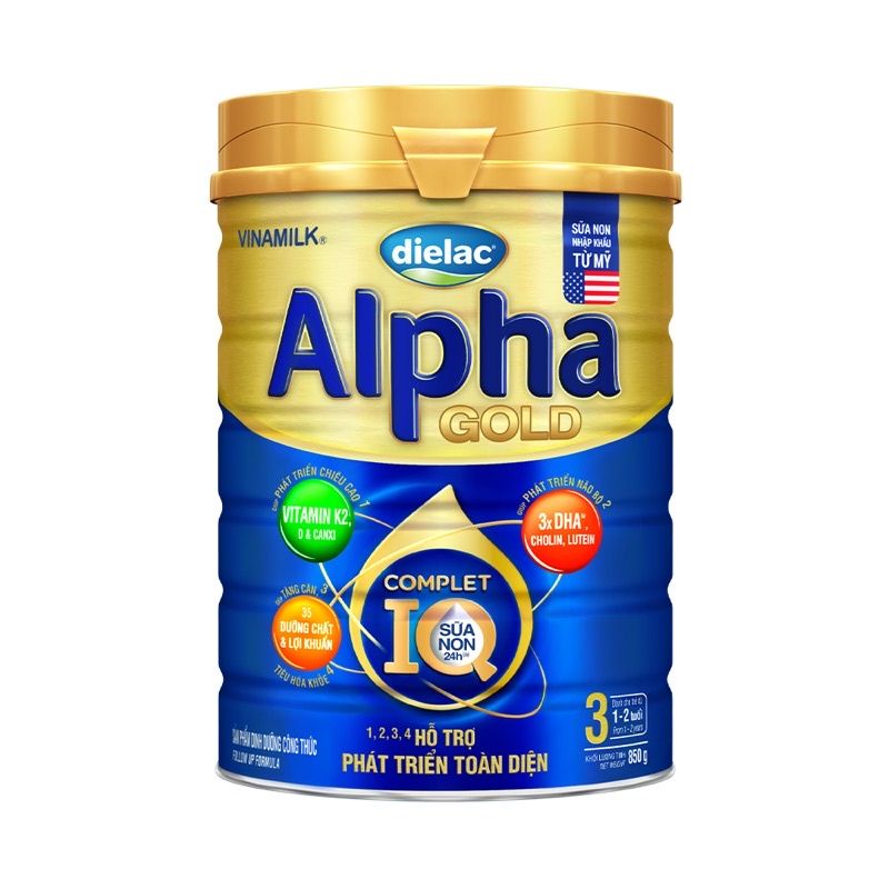 Sữa Dielac Alpha Gold IQ 3 850g
