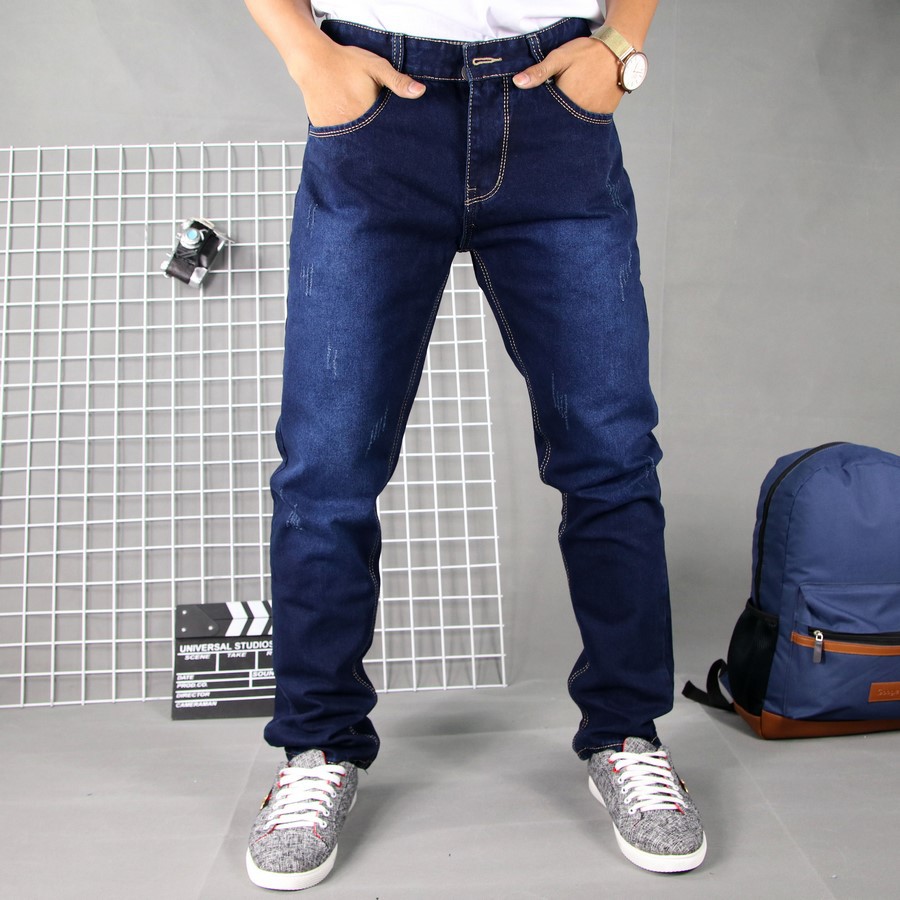 Quần jean nam xanh xám TS148 vải đẹp, chất lượng tốt Tronshop