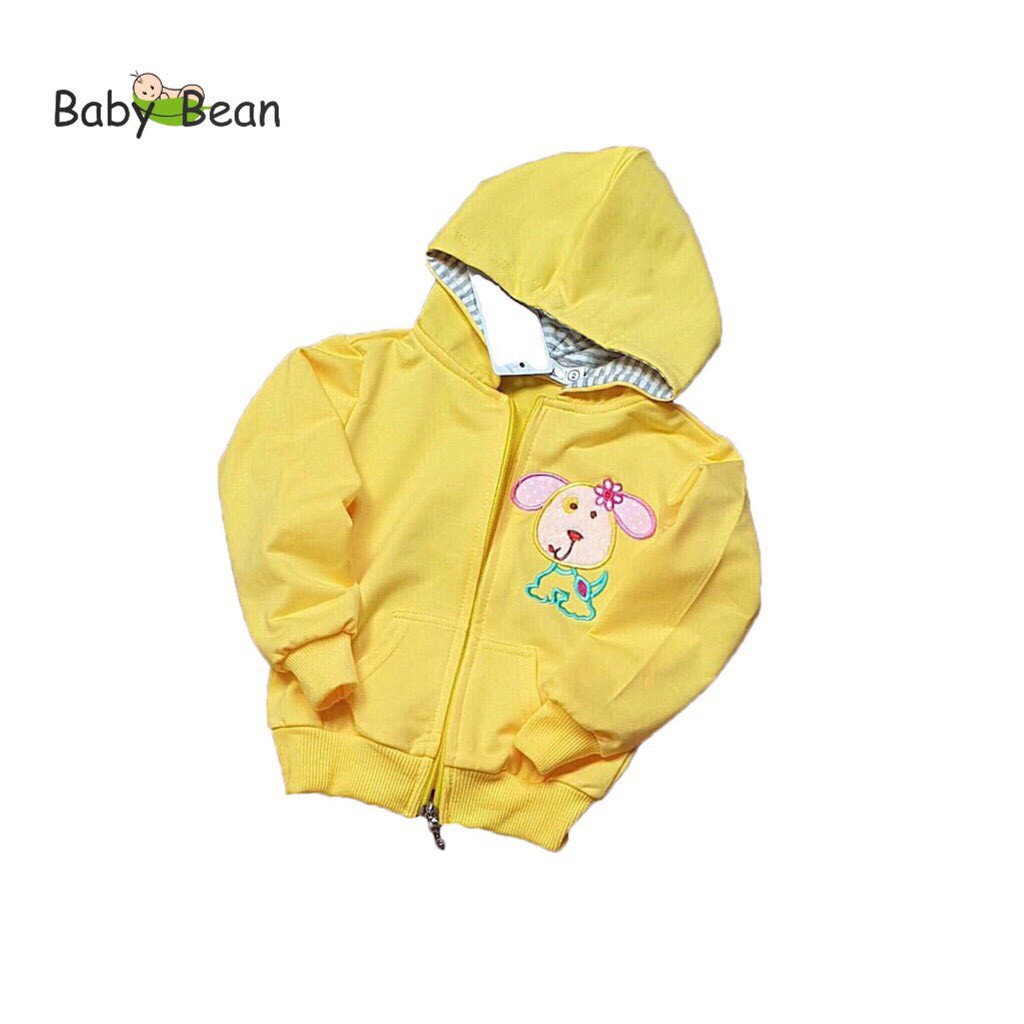 Áo Khoác Da Cá Thêu Cừu cài Hoa Bé Gái BabyBean