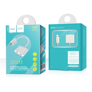 Bộ Jack chuyển đổi âm thanh số HOCO LS5 - Chuyển Iphone 2 cổng Lightning.
