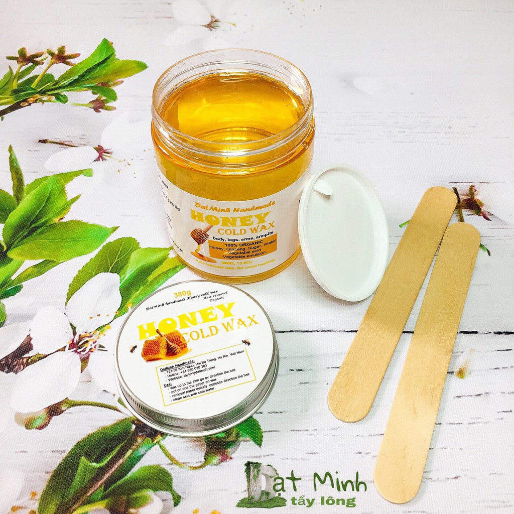 Sáp wax lạnh tẩy lông ĐẠT MINH HANDMADE  HONEY COLD WAX 380G, wax tẩy lông tận gốc hàng chính hãng.