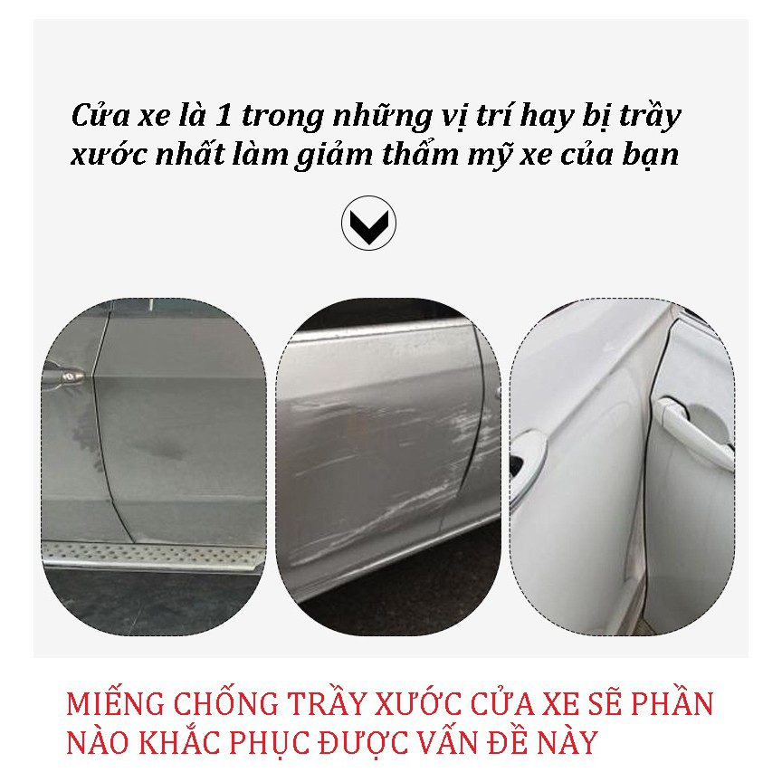 Bộ 4 miếng chống trầy cửa xe hơi ô tô Hàn Quốc