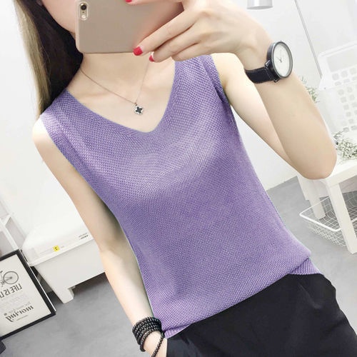 Áo Len Nữ Không Tay Dáng Rộng Phong Cách Mới