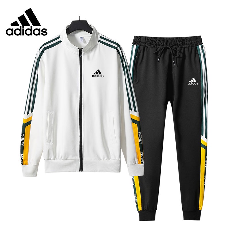 ✴♙❉Bộ Đồ Thể Thao Adidas 2 Món Áo Khoác Hoodie Tay Dài + Quần Ấm Áp Cá Tính Cho Nam