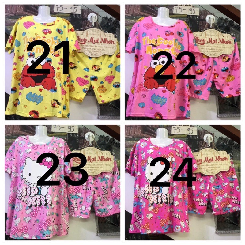 Bộ thun lửng big size 75kg dưới 99kg