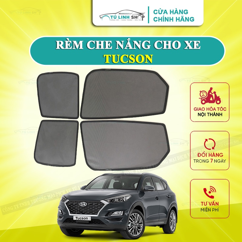 Rèm che nắng nam châm cho xe Hyundai Tucson, bộ 4 tấm cho 4 cửa, hàng loại 1 cao cấp nhất, vừa khít kính