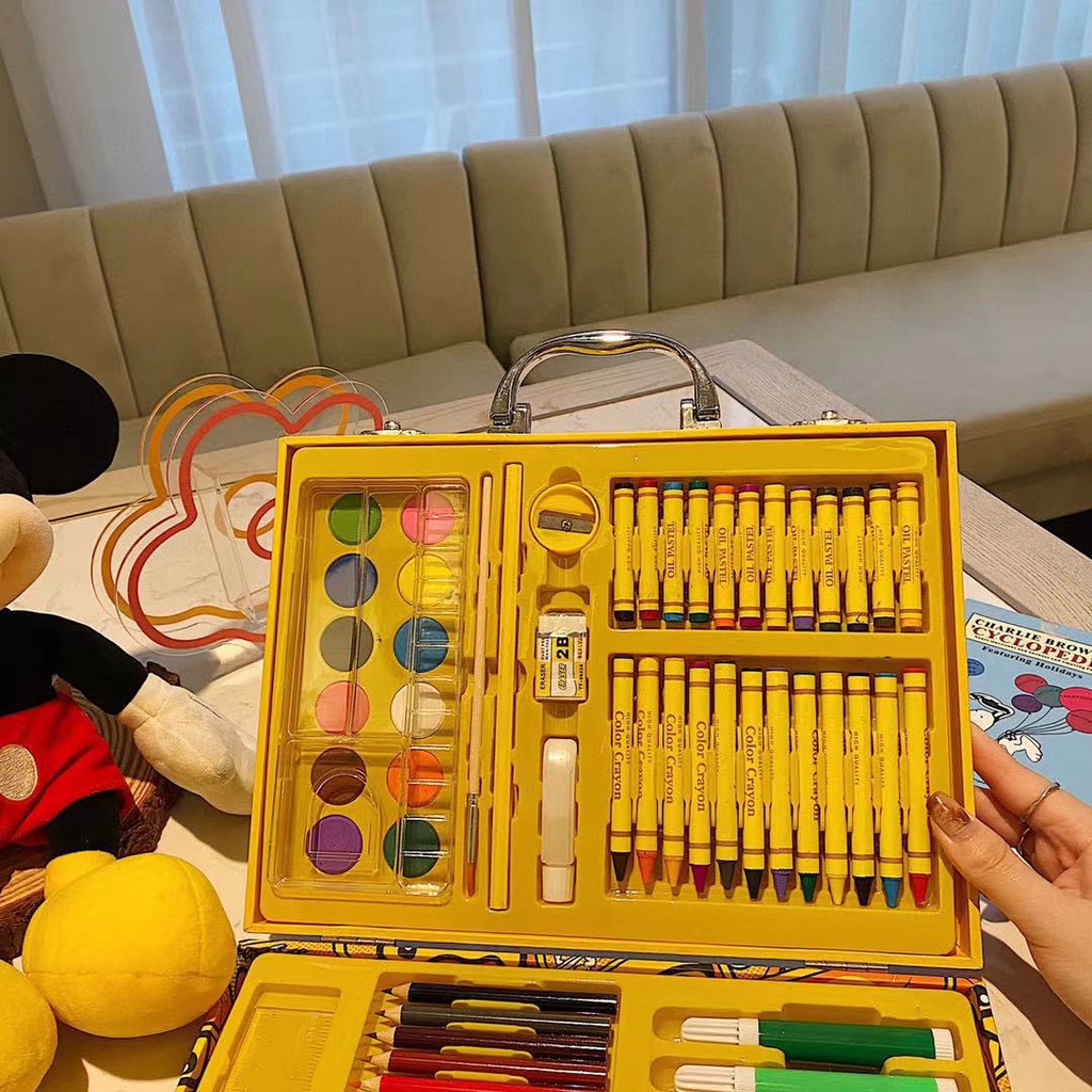 Bộ Hộp vali màu tô G.DUCK 67 chi tiết tiện lợi- nội địa Trung cho bé tập vẽ