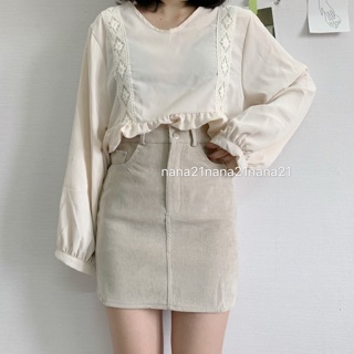 Chân váy nhung chữ A
