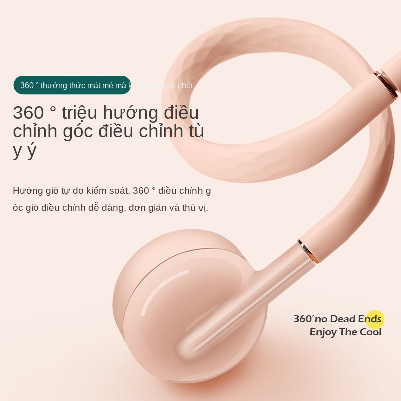 không có lá treo cổ Quạt nhỏ cầm tay di động công suất lớn gió cực êm sạc usb trẻ em lười học