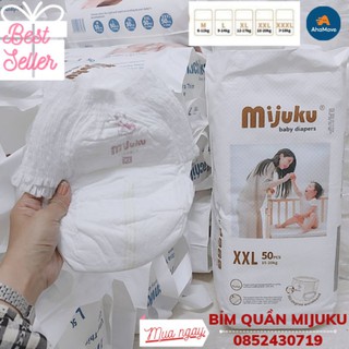 Tã/bỉm quần mijuku xuất nhật đủ size m/l/xl/xxl/xxxl 100
