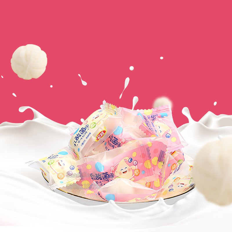 Kẹo dẻo vị sữa chua mềm mềm dai dai túi 100gr - Snackseeker - Đồ ăn vặt Trung Quốc - Kẹo dẻo sữa siêu ngon
