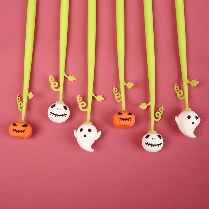 Set 6 Bút Mực Gel Ngòi 0 / 5mm In Họa Tiết Halloween