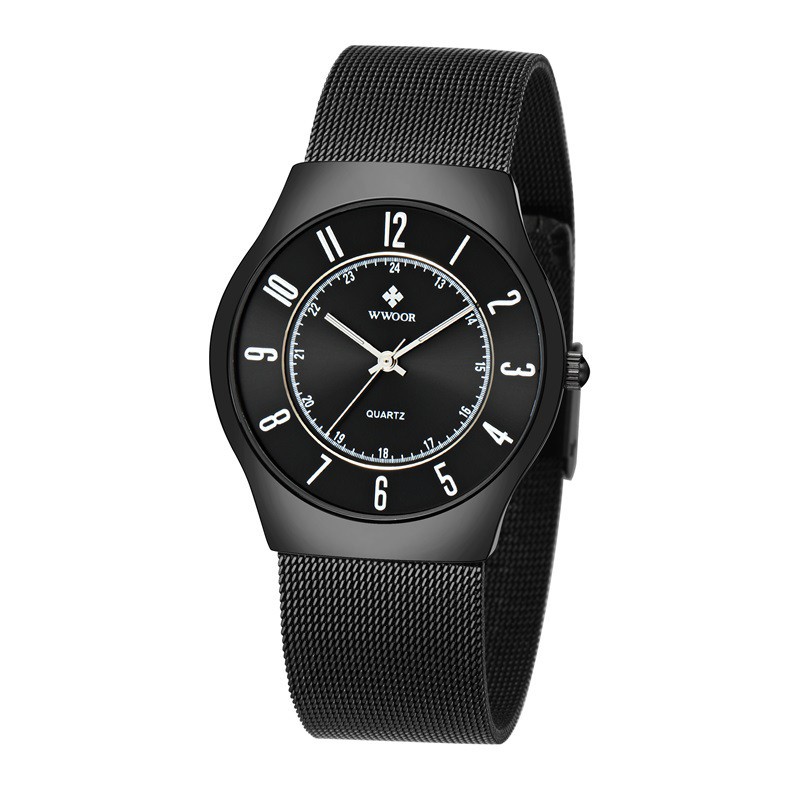 ĐỒNG HỒ NAM WWOOR 8829,DÂY THÉP KHÔNG GỈ,MẶT KÍNH CHỐNG TRẦY XƯỚC Bán lẻ giá sỉ