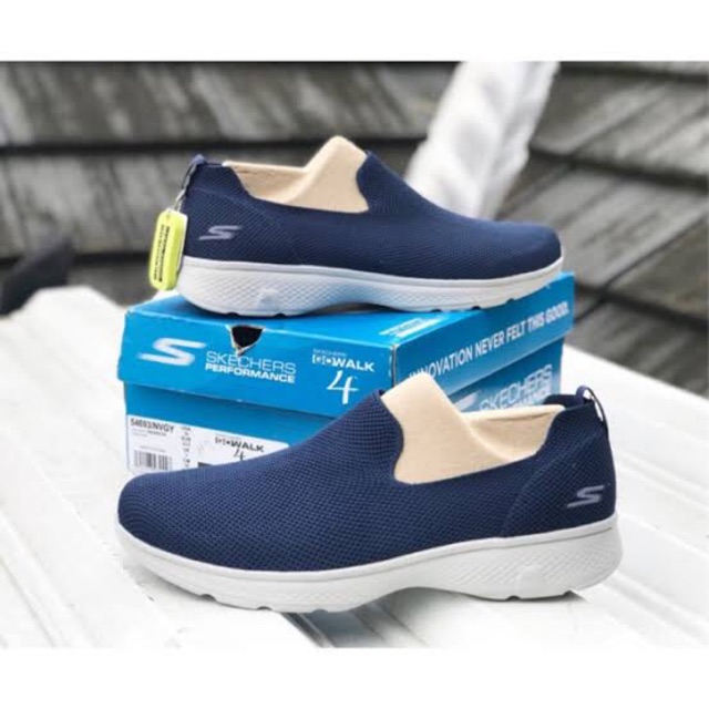 Giày Skechers 54693 / Nvgy Go Walk 4 Chất Lượng Cao