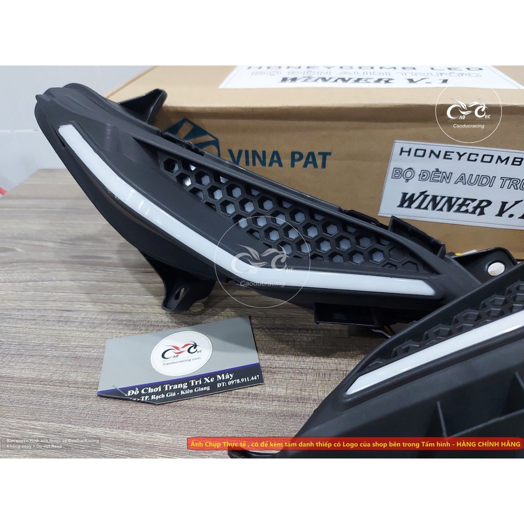 Bộ đèn demi winner v1 Audi lưới tổ ong - hàng cao cấp đúc khuôn bấm jack đẹp - lắp như zin