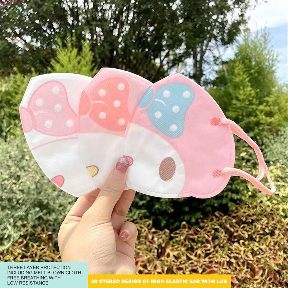 【Ready Stock】 10 Chiếc Trẻ Em 3d Mặt Nạ 3 Tầng Giá Trị Mặt Nạ Bảo Vệ Cho 3-14 tuổi Bé Gái