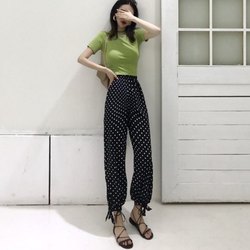 Áo Crop Top Tay Ngắn Phong Cách Hàn Quốc 2021