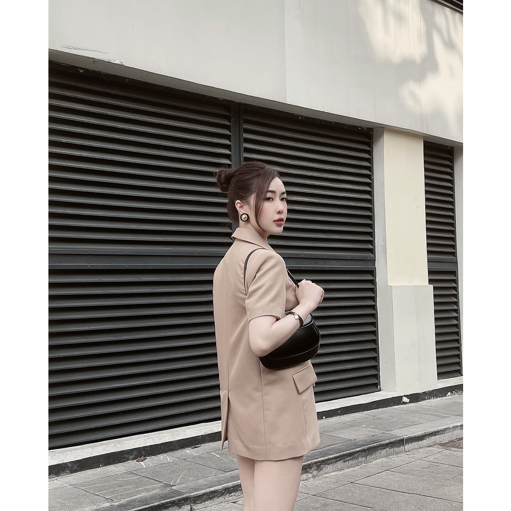 Áo vest nâu tây ngắn tay AV056