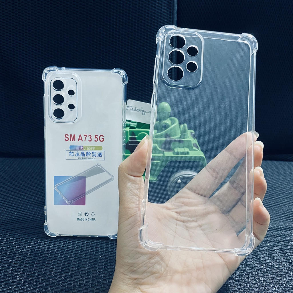Ốp lưng chống sốc Samsung A73 5G loại dày cao cấp trong suốt chống va đập bo 4 góc