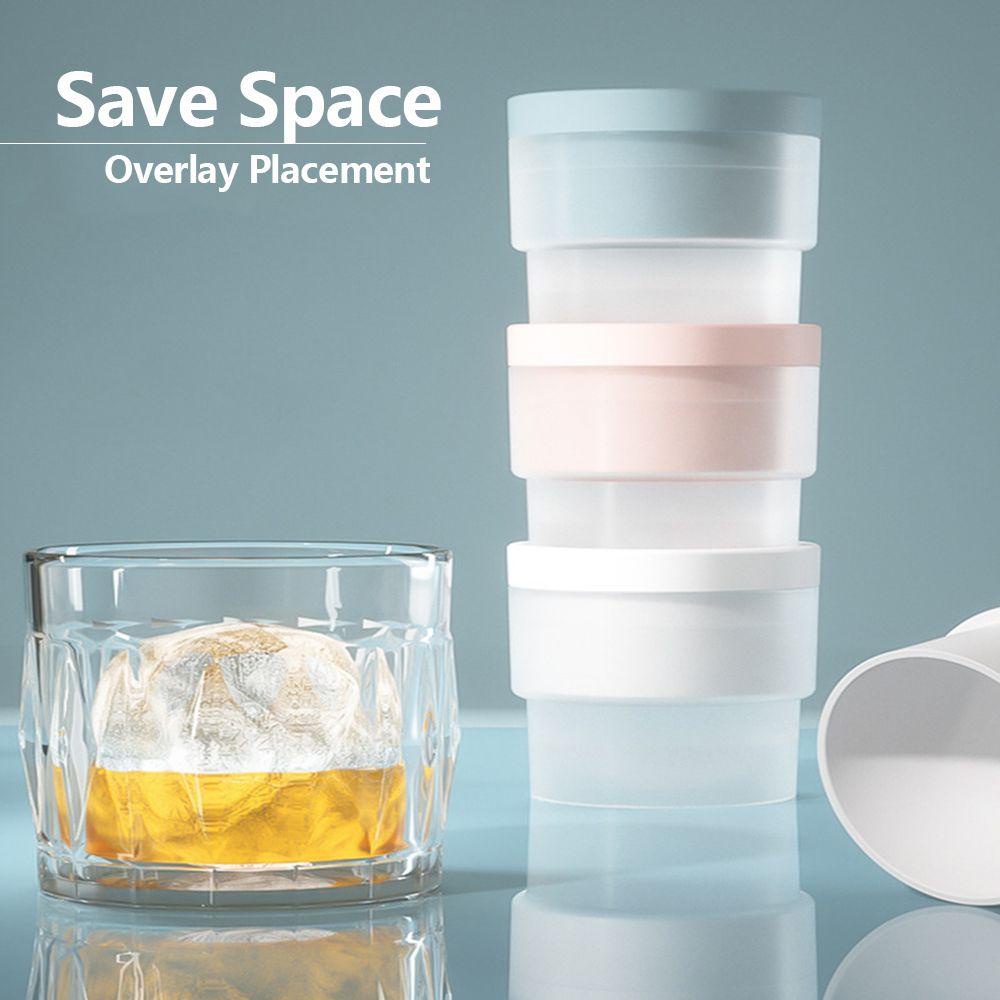 DORAW Whisky  Cocktail Ice Mold Ice Cream Tool Ice Block Making Ice Cube Tray Large Size Fruit Coke Drink Silicone High-capacity Ice Cubes Making Box Kitchen Accessories Ice Lattice/Multicolor