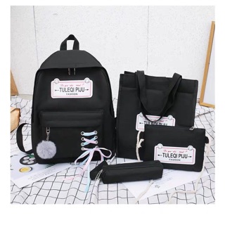 Balo thời trang set 4 món đan tuleqi piju