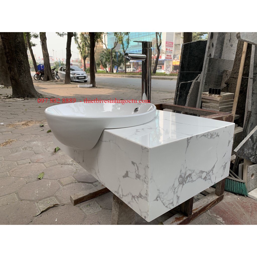 CHẬU LAVABO BÁN ÂM BÀN GB068