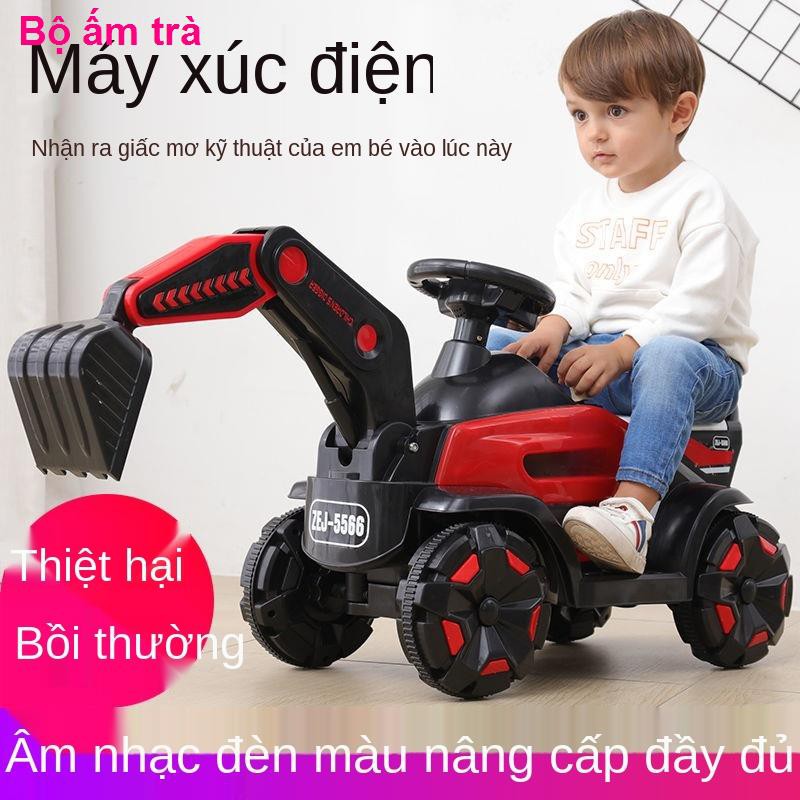 đồ chơi giáo dụcPhiên bản điều khiển từ xa điện trẻ em xe kỹ thuật máy xúc mua bán ô tô đồ chơi của cậu bé có th