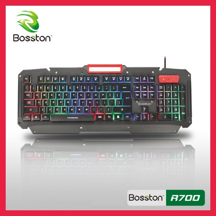 Bàn Phím Gaming có dây Bosston R700 Giả Cơ Led Siêu Đẹp Chuyên Chơi Game, Văn Phòng Cho Máy Tính Laptop