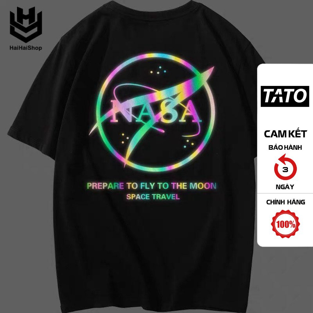 Áo Thun Phản Quang NASA Cotton 75% Form Rộng Unisex Nam Nữ Rẻ Đẹp KIS OFFICIAL