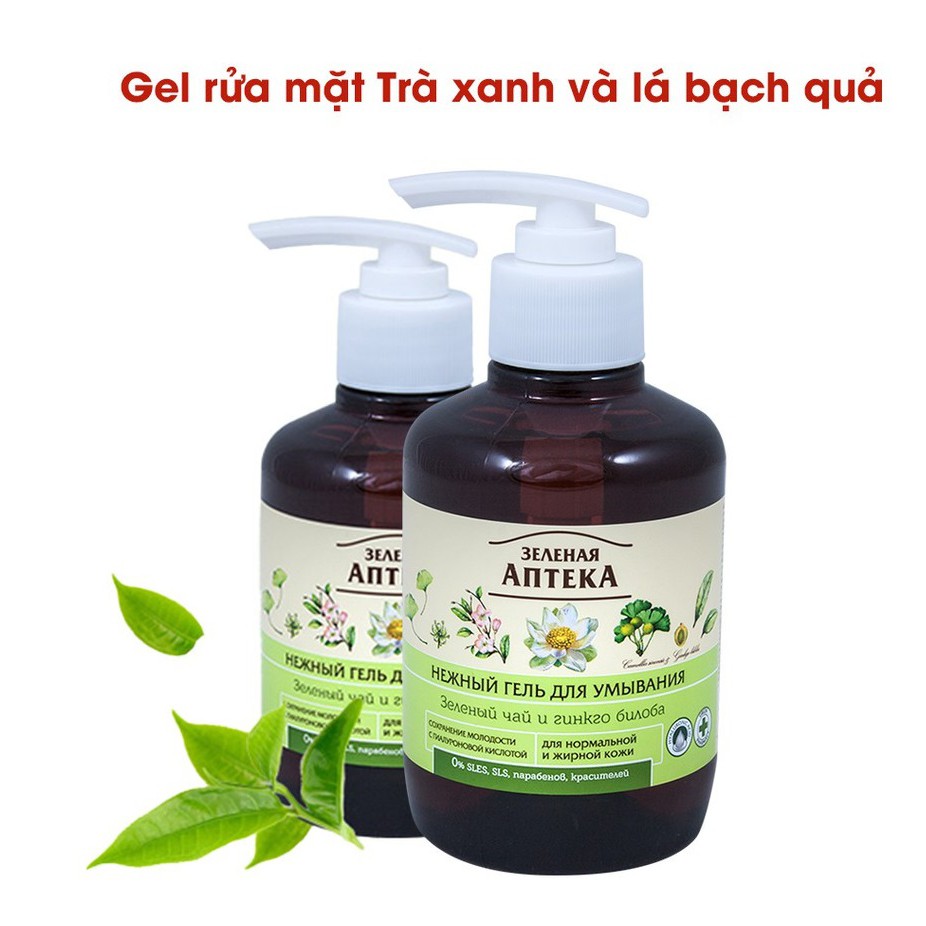 Gel rửa mặt giúp làm sạch bụi bẩn trên da &quot;Zelenaya Apteka&quot; 270ml