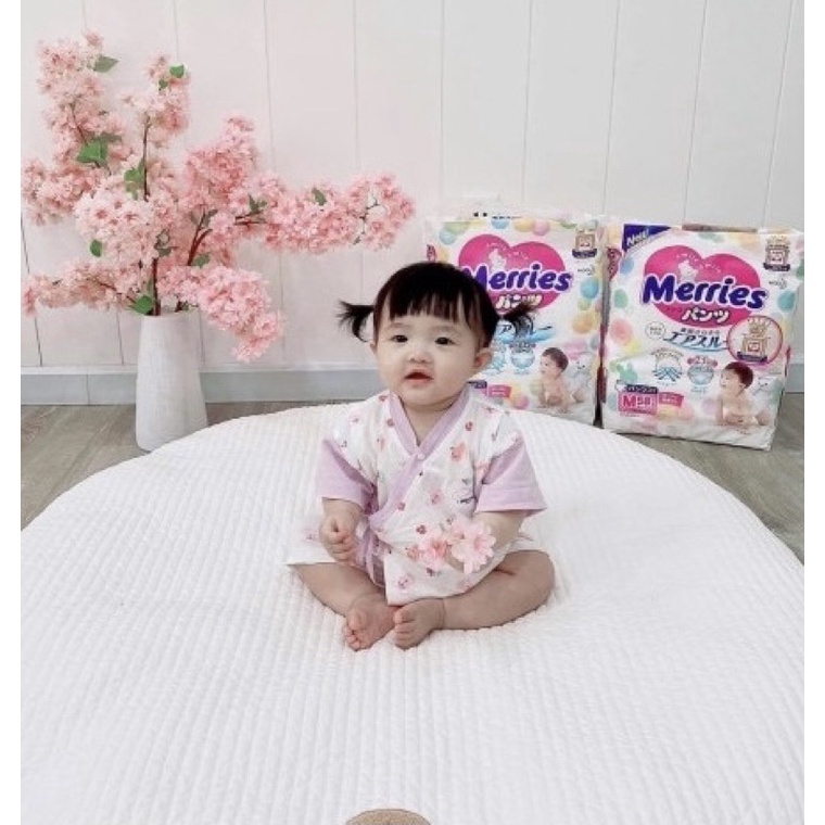 [ Tặng bộ đồ Yukata cao cấp]  Combo 2 gói Tã Bỉm Merries Nhật các size NB90/ S82/M58/ L44/ XL38/ XXL26