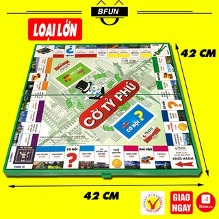 (LOẠI LỚN) Bộ Cờ Tỷ Phú SATO Xịn - Trò Chơi Bàn Cờ Tỉ Phú Monopoly Việt Nam Nhựa ABS Cao Cấp - Đồ Chơi Trẻ Em BFUN