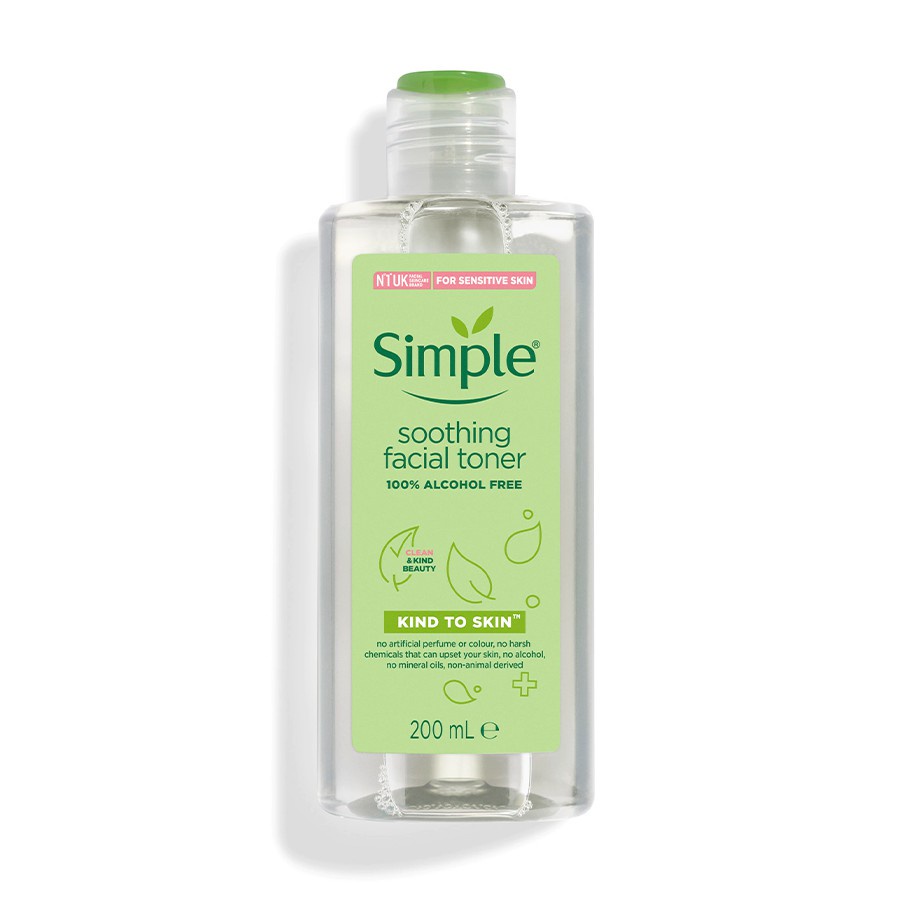 [MẪU MỚI] Nước Hoa Hồng Soothing Facial Toner Simple cân bằng ẩm cho da  200ml