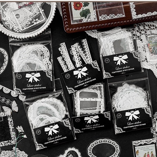 Gói Sticker Khung viền trong suốt trang trí Bullet Journal