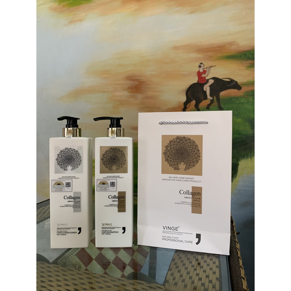 [RẺ VÔ ĐỊCH] Dầu gội Colagen Vinger phục hồi tóc hư tổn 1000*2