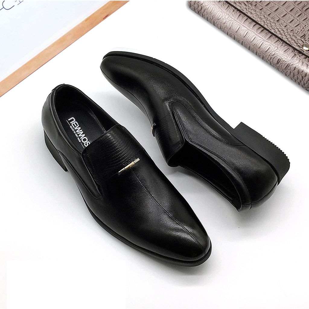 Giày công sở nam Newmos 0501, chất lượng và phong cách, bền đẹp giá không cao.